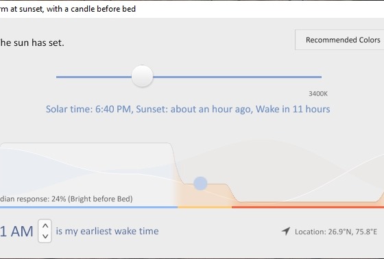 f.lux App Settings Panel